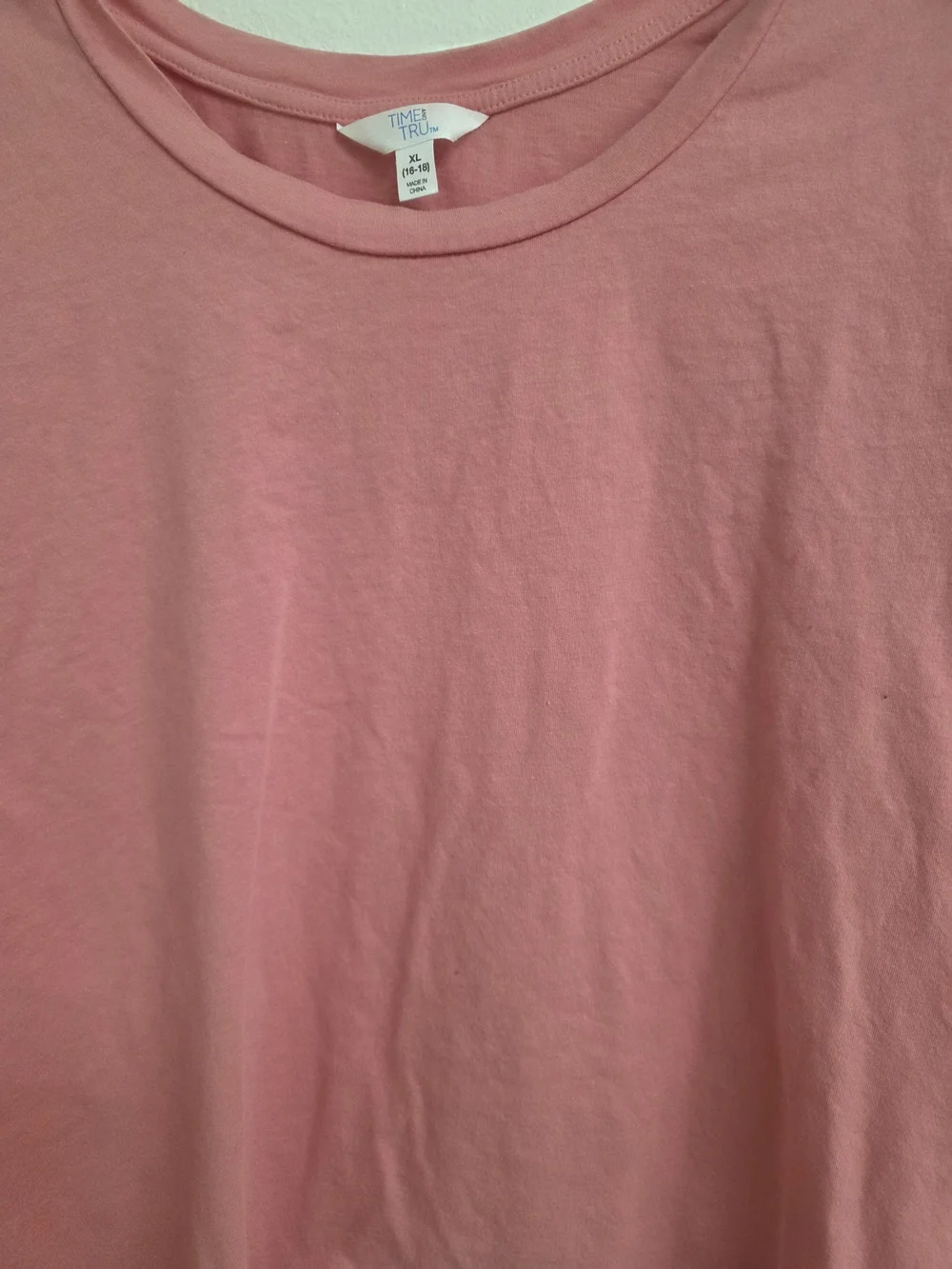 Time and Tru Pink Short Sleeve Crewneck Tee (0686)